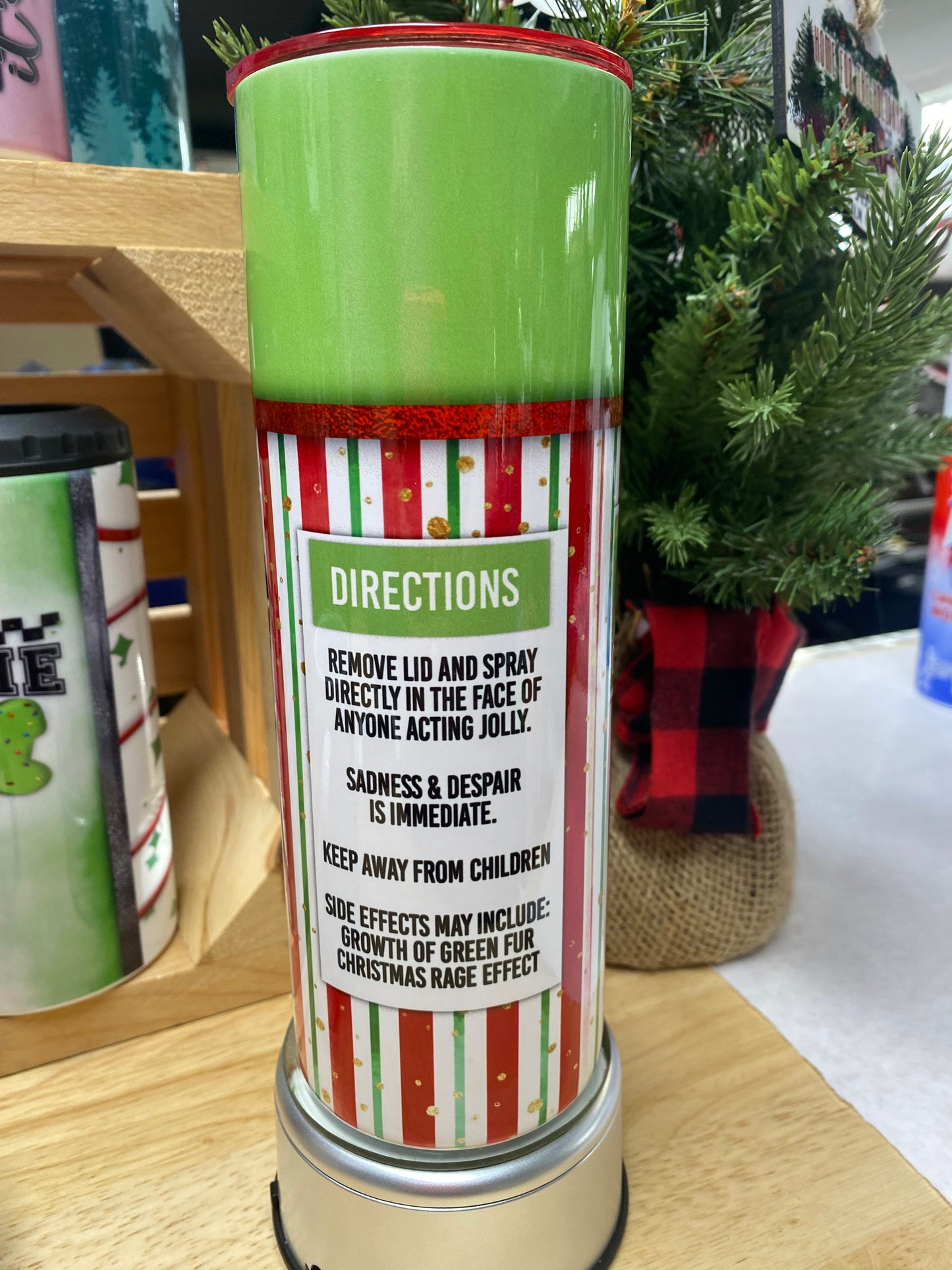 Anti-Christmas Spray | Santa's Balls Scent | Christmas Tumbler | 20oz skinny tumbler