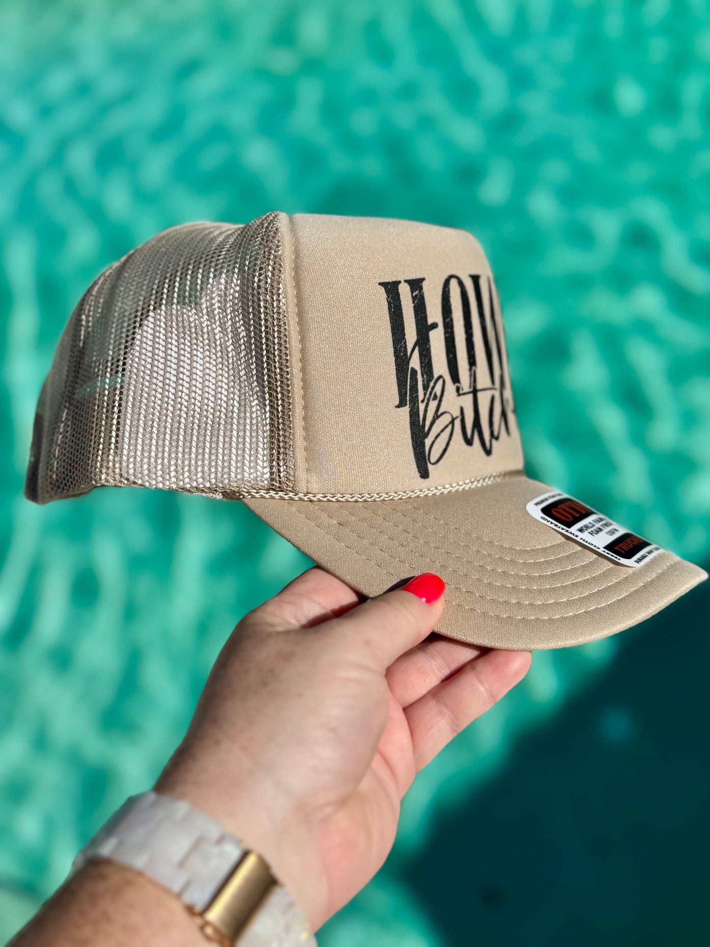 Howdy Bitches | Trucker Hat | Tan 5-panel | Unisex Hat