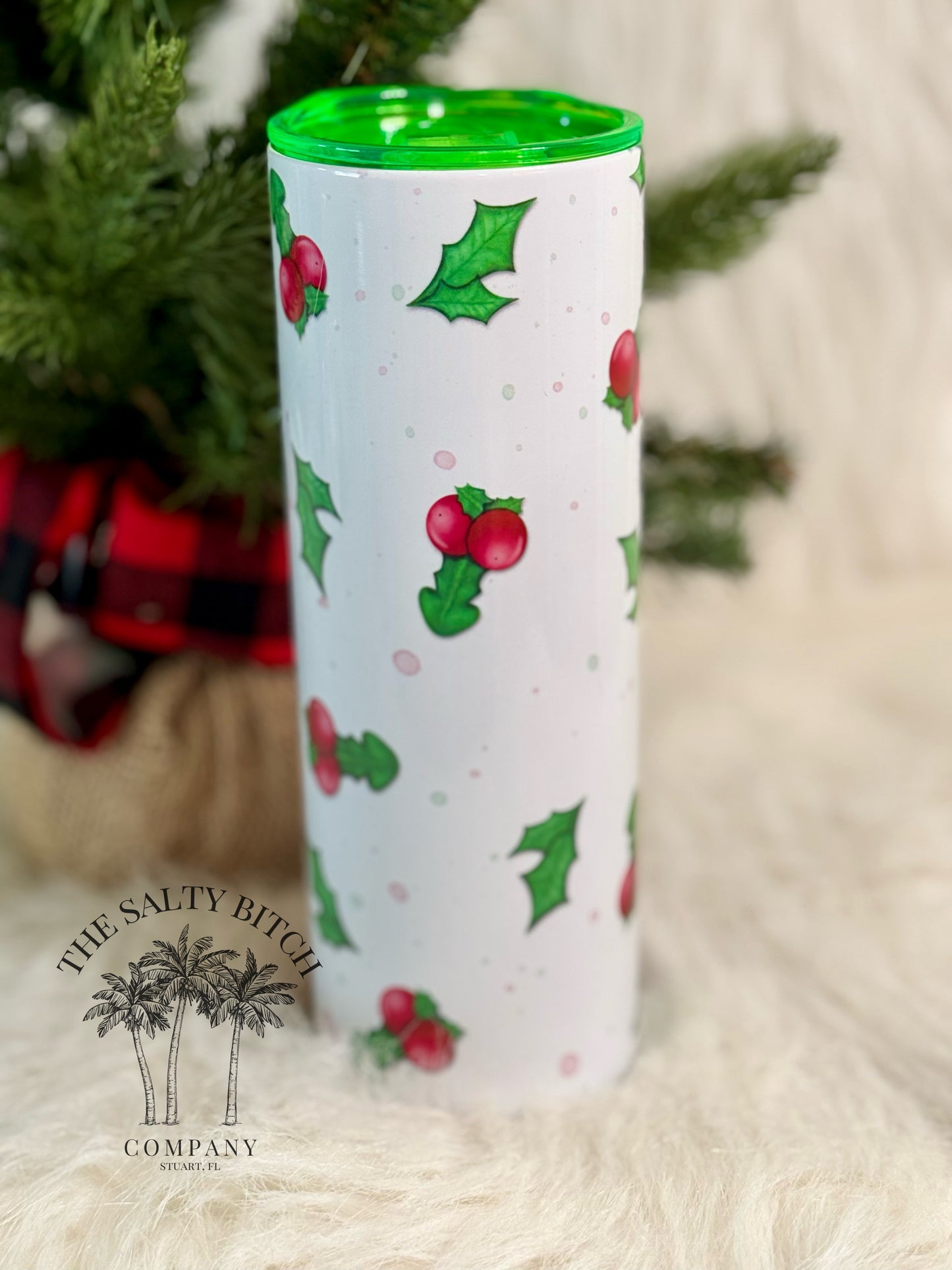 Have A Holly Jolly Christmas Naughty Holly Balls | Christmas Tumbler | 20oz skinny tumbler