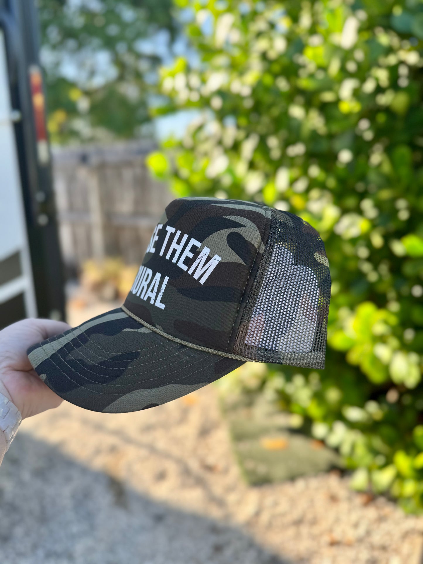 Raise Them Rural- Camo | Trucker Hat | Camouflage 5-panel | Unisex Hat