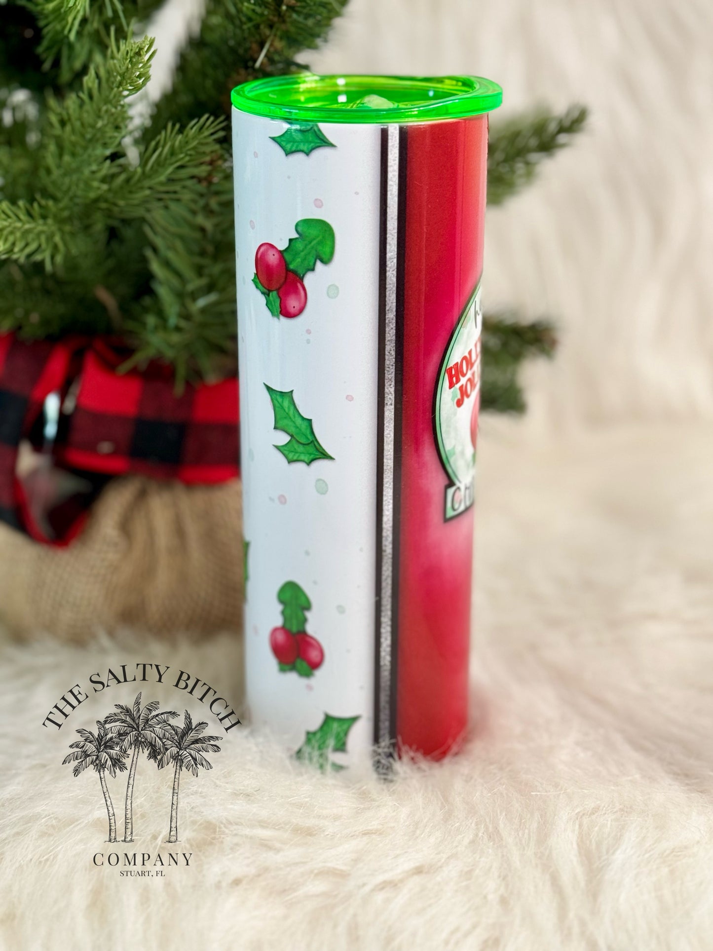 Have A Holly Jolly Christmas Naughty Holly Balls | Christmas Tumbler | 20oz skinny tumbler