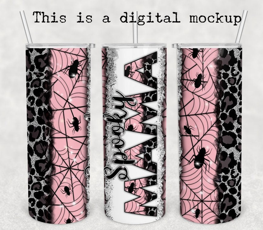 Spooky Mama | Halloween | 20oz skinny tumbler | Drinking tumbler