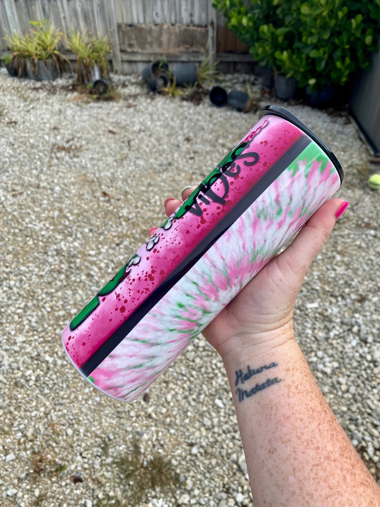 Zombie Vibes | 20oz skinny tumbler | Tie Dye | Drinking Cup | Halloween Tumbler