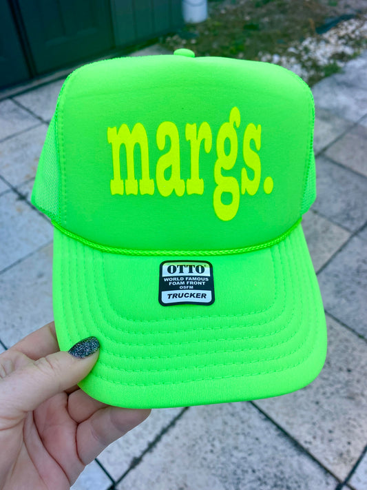 Margs | Trucker Hat | Neon | Ladies Hat | Margarita Lover