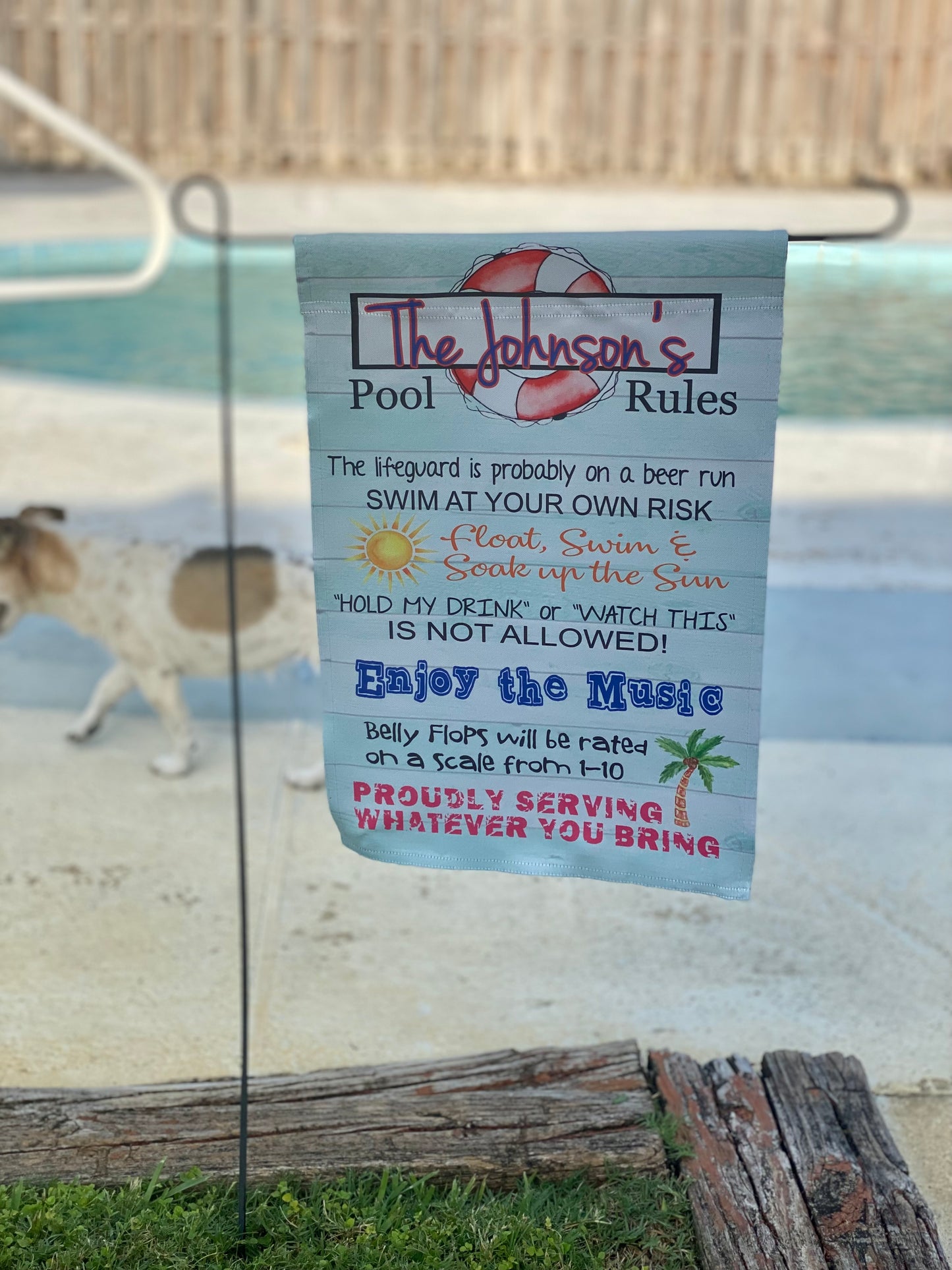 Pool Rules | Custom Yard Flag | Garden Flag | Summer/Spring