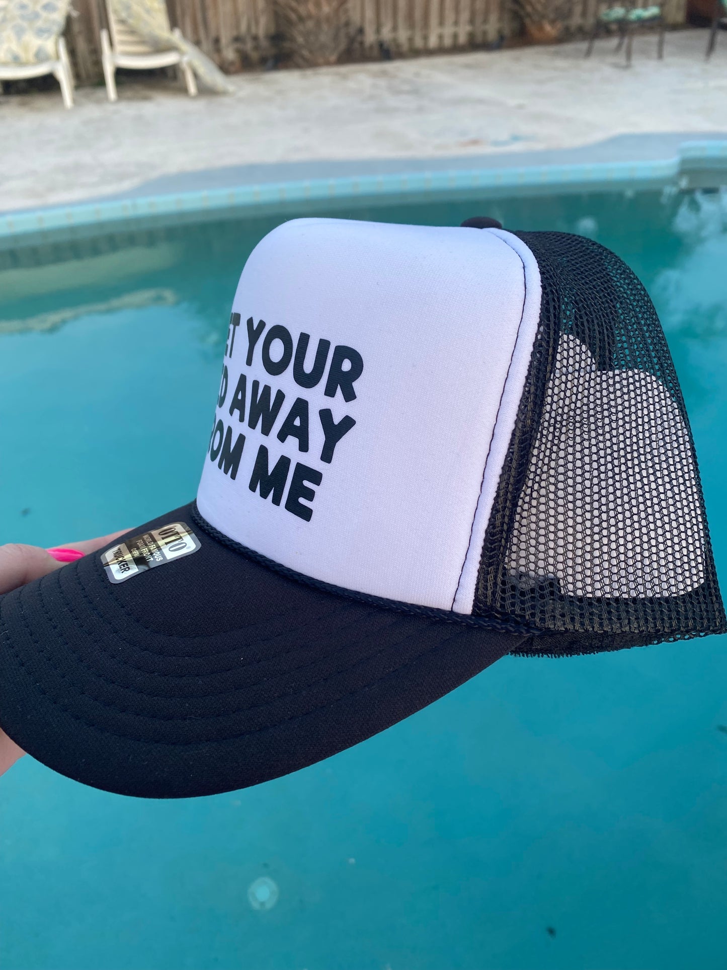 Get Your Kid Away From Me | Trucker Hat | Black and White | Unisex Hat