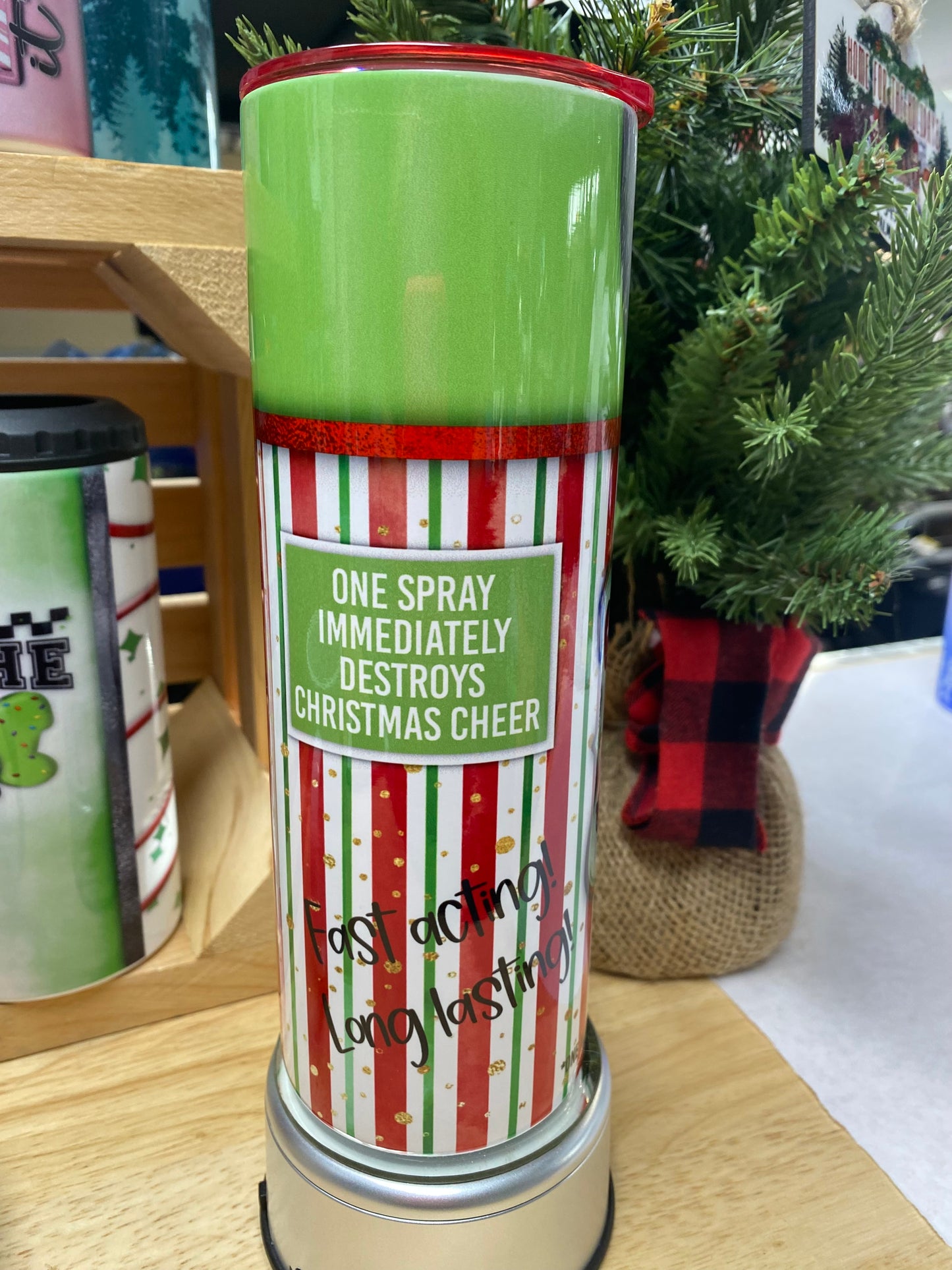 Anti-Christmas Spray | Santa's Balls Scent | Christmas Tumbler | 20oz skinny tumbler