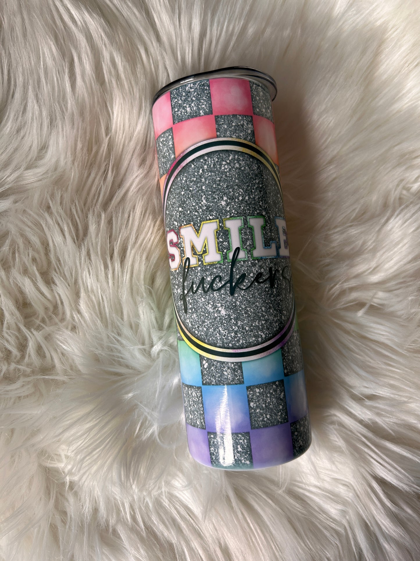 Smile Fuckers tumbler | faux glitter tumbler | Adult Humor