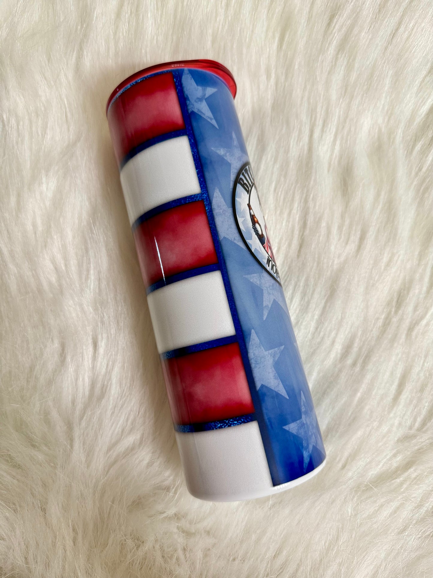 Bitches Love Independence | 20oz Tumbler | Skinny| Red, White & Blue Tie Dye | Patriotic | America Cup