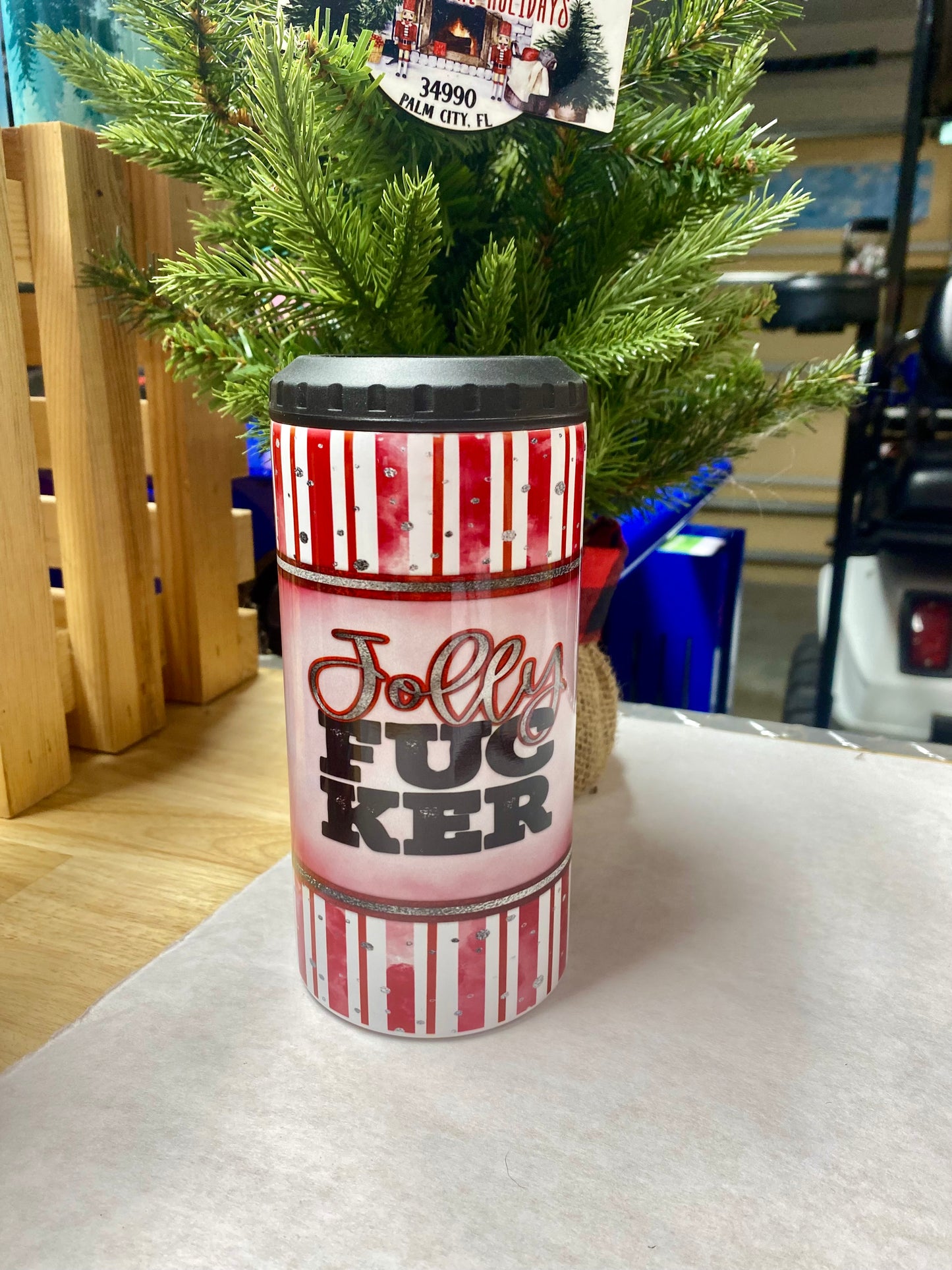 Jolly Fucker | Christmas Tumbler | 4-in-1 Can Cooler