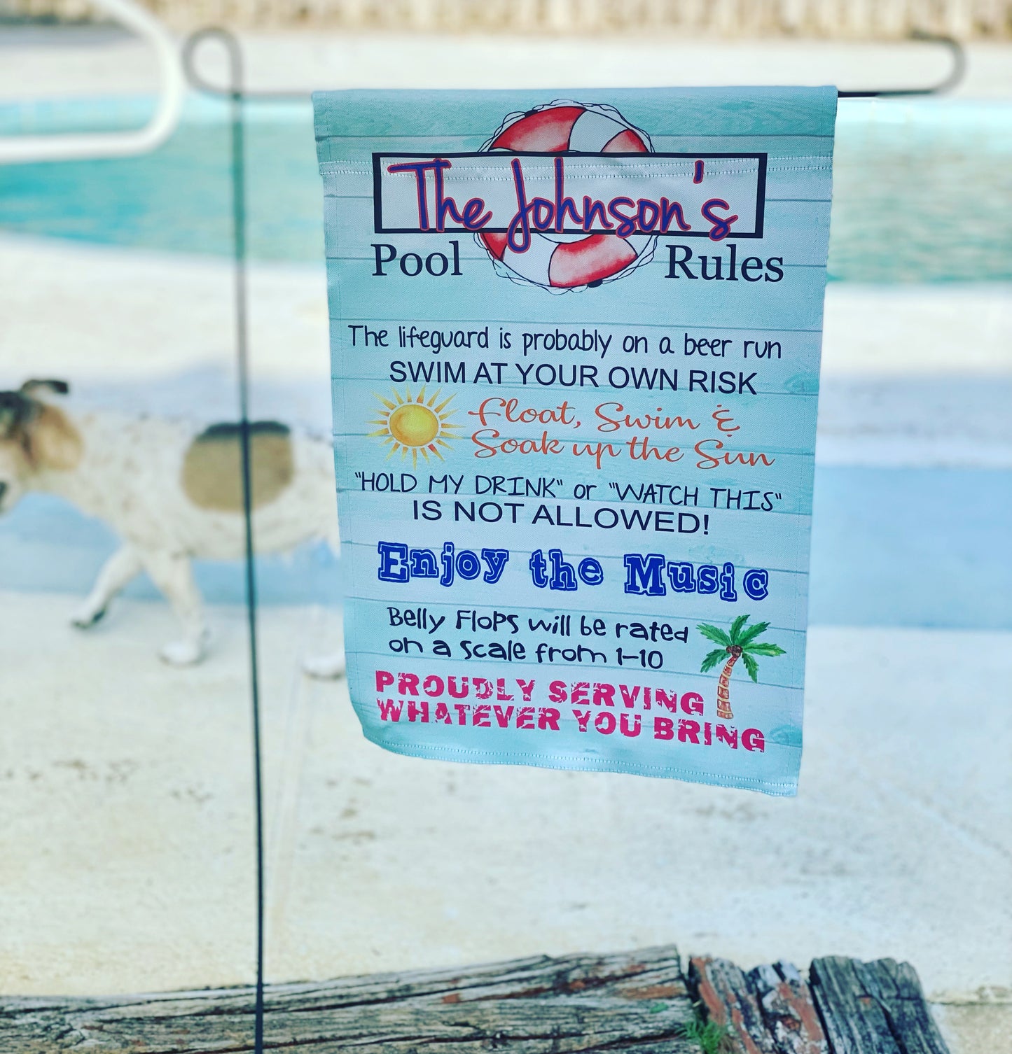 Pool Rules | Custom Yard Flag | Garden Flag | Summer/Spring