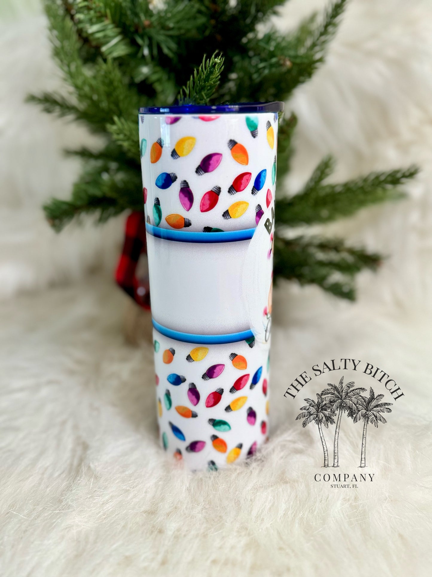 Balls Deep Into Christmas | Christmas Lights | Naughty Christmas Tumbler | 20oz skinny tumbler