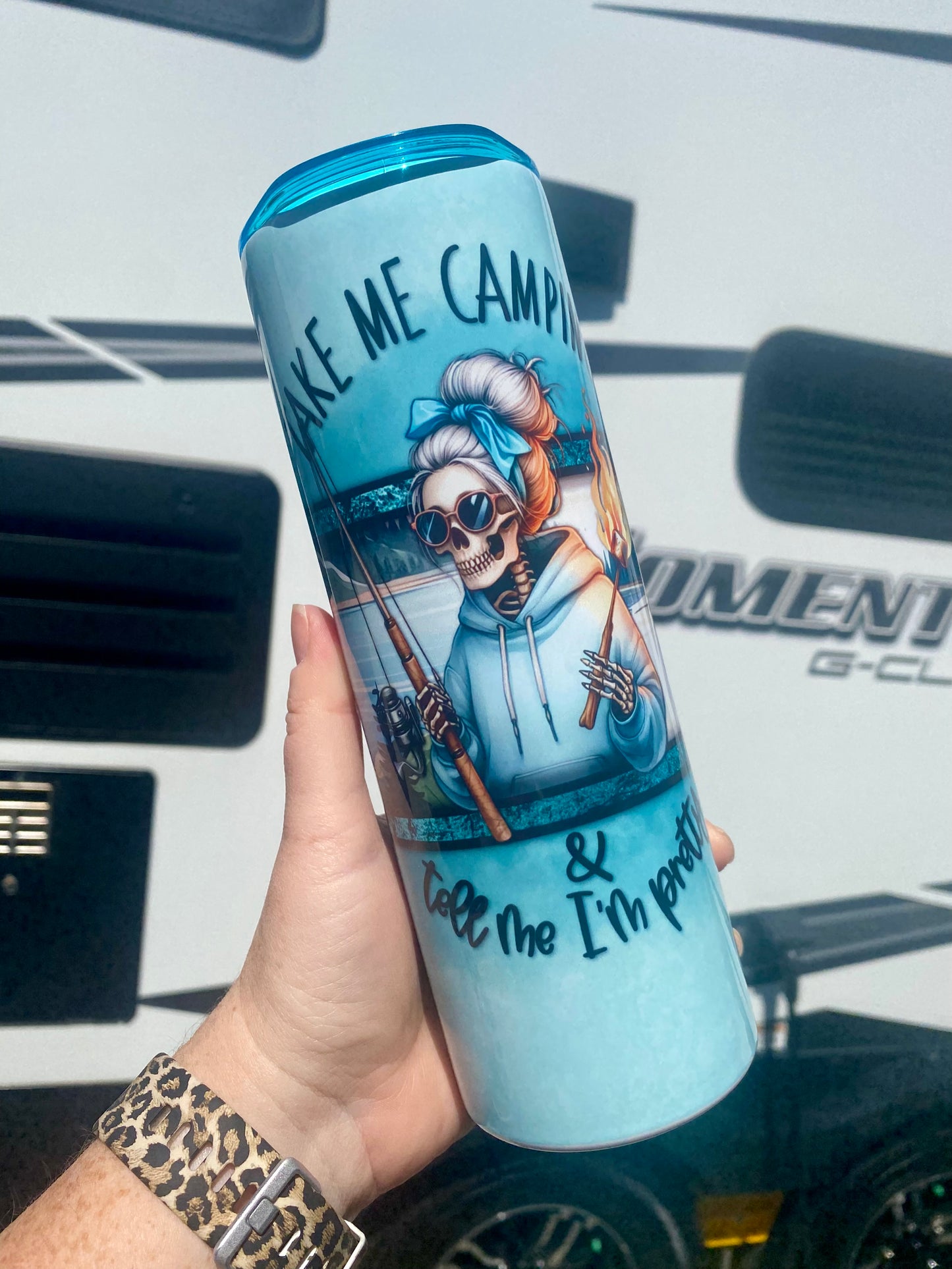 Take Me Camping & Tell Me I’m Pretty Tumbler | 20oz skinny tumbler | camping tumbler | Adult Humor