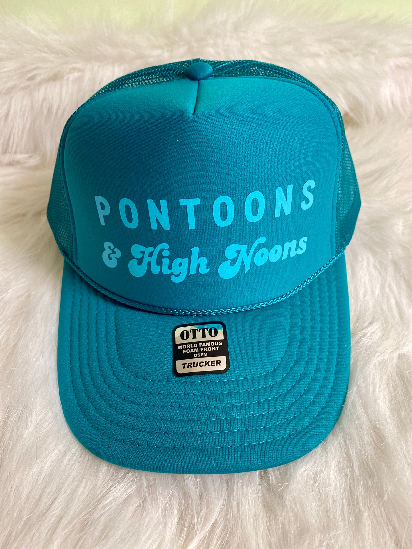 Pontoons & High Noons| Trucker Hat | summer Hat | Boating Hat