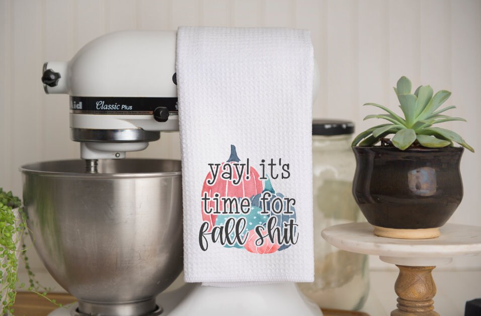 Fall Shit Kitchen Towel | Pumpkins | Dish Towel