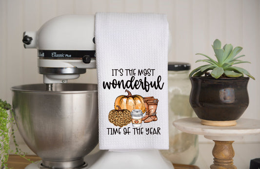 Fall Kitchen Towel | Pumpkins | Dish Towel