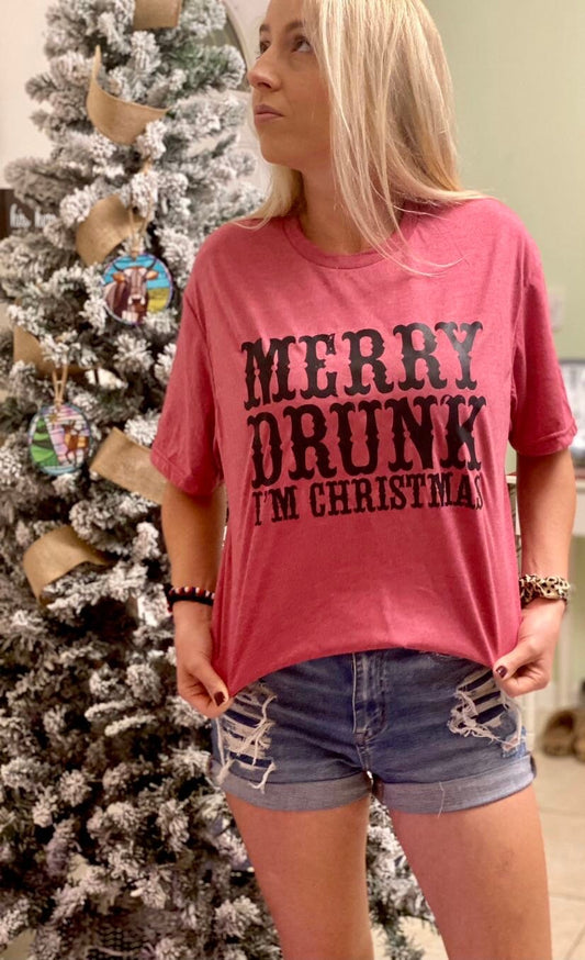 Merry Drunk I’m Christmas | Christmas T-shirt | Unisex t-shirt