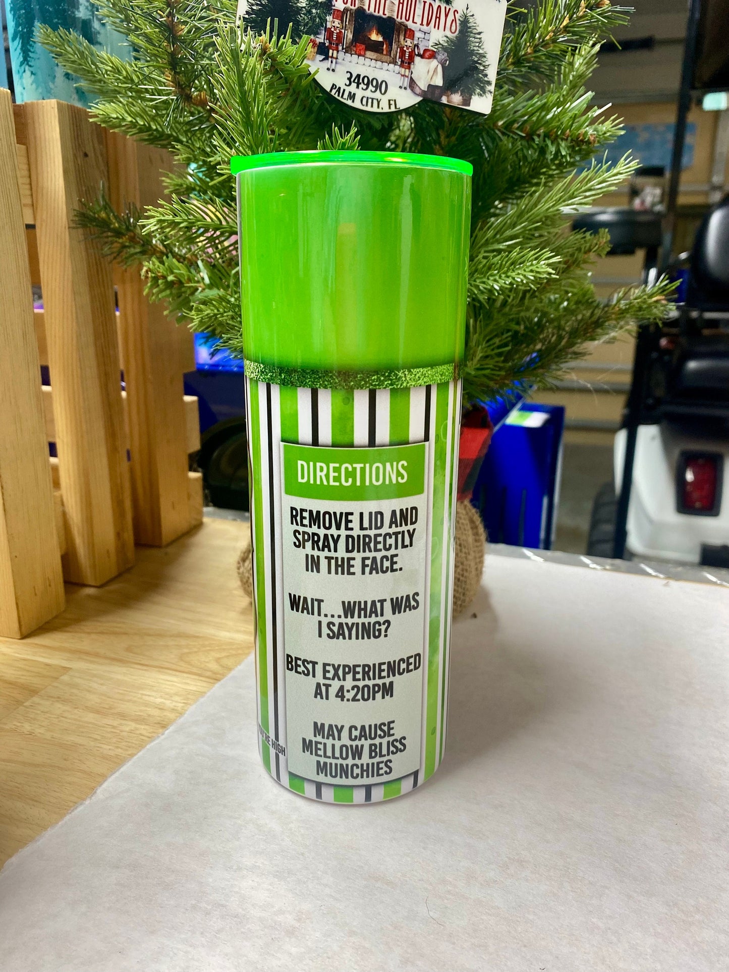 Happy Holidaze Spray | Weed Scent | Christmas Tumbler | 20oz skinny tumbler