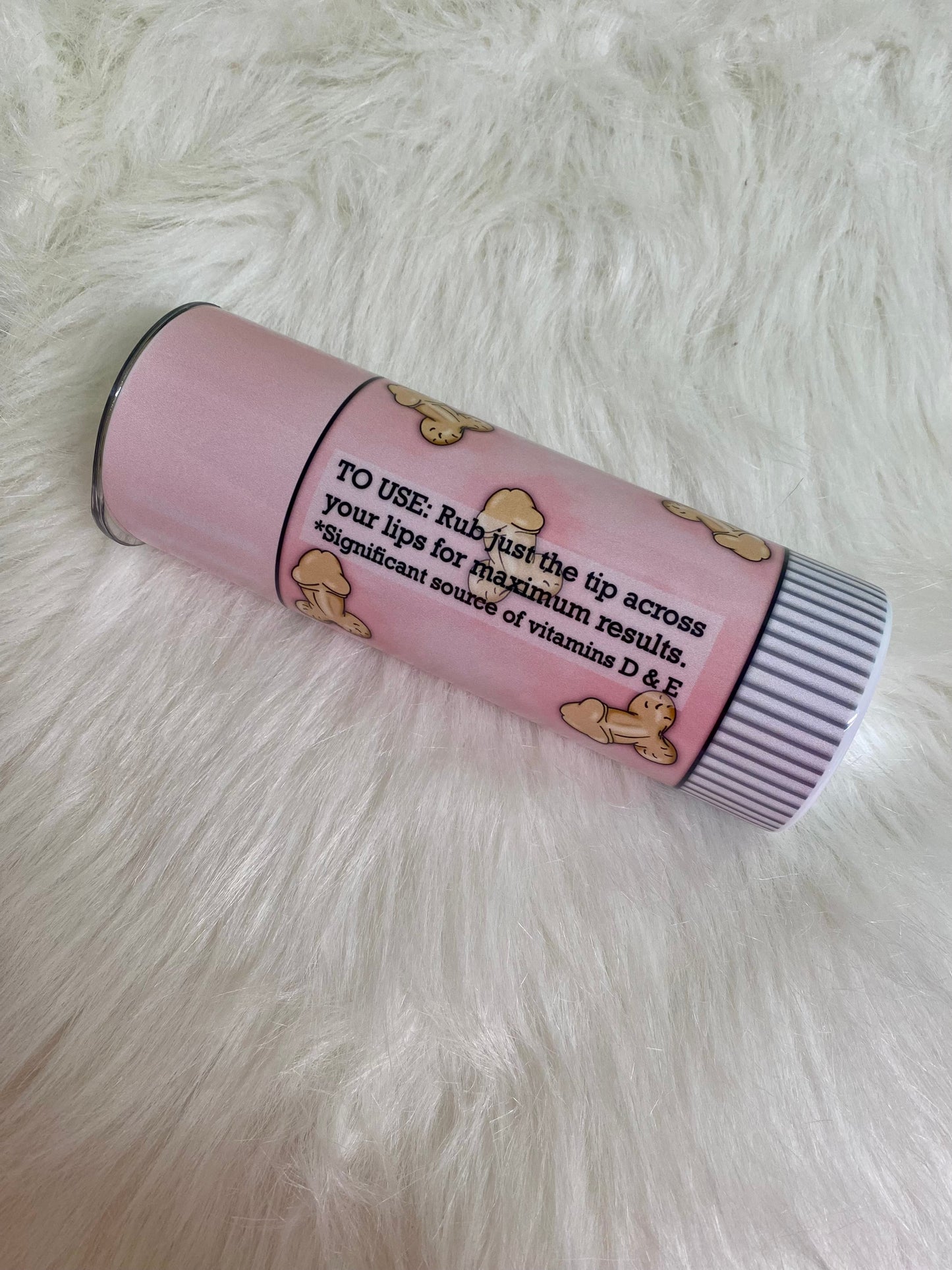 Dick Stick Chap Stick Tumbler | 20oz skinny tumbler | Naughty | Adult Humor