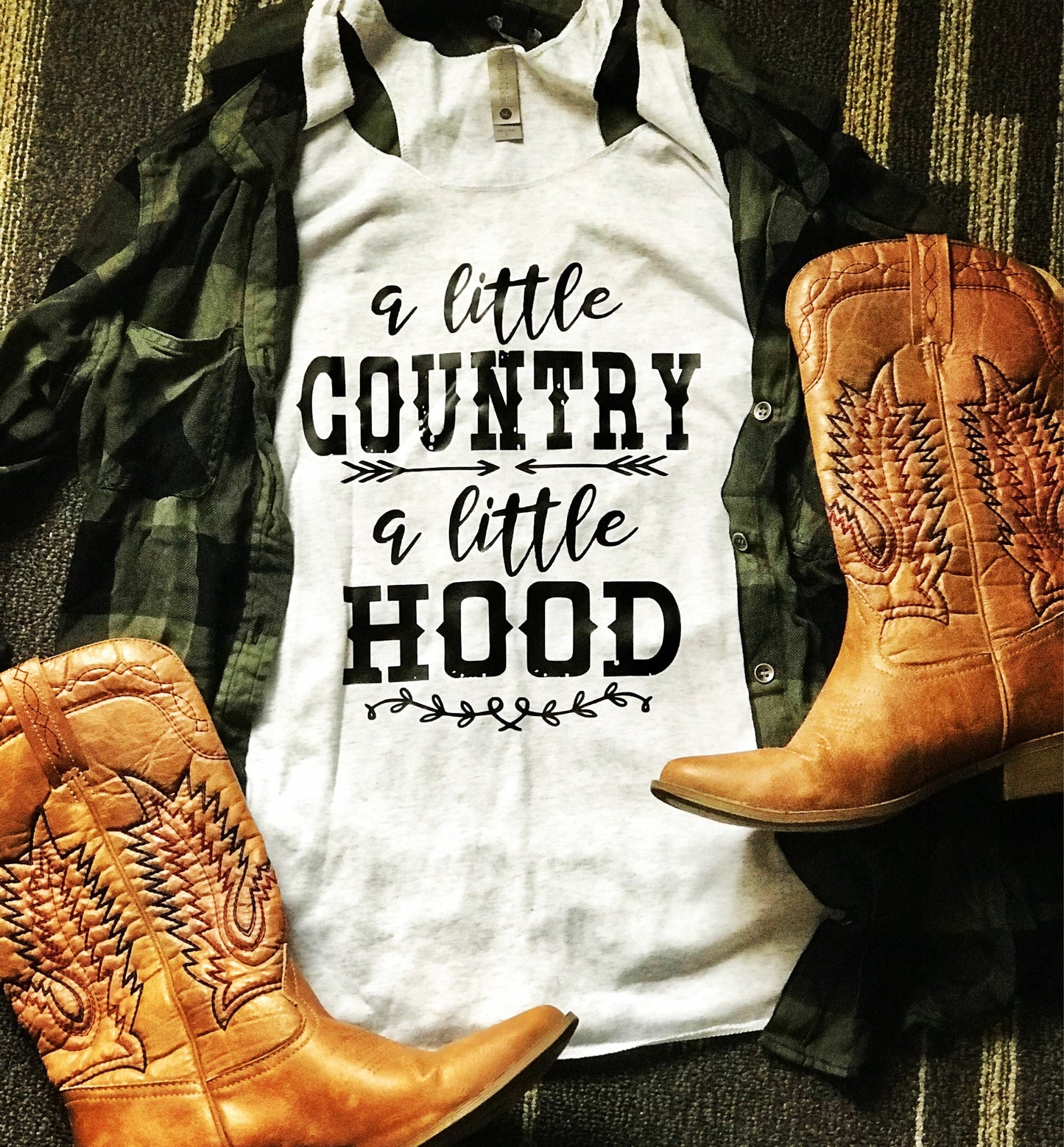 A Little Country, a Little Hood | Ladies Racerback Tank Top