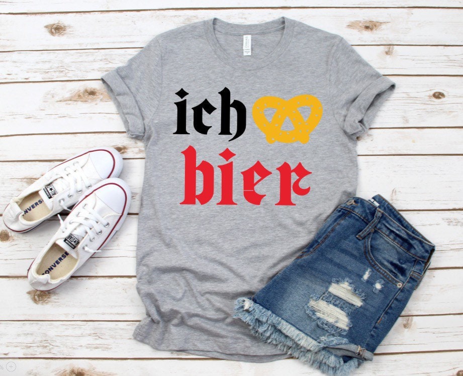 Oktoberfest Unisex T-shirt/ Ich <3 Bier!/ German shirt