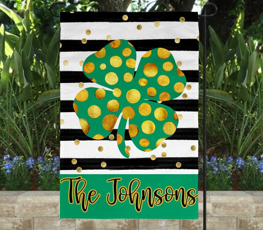 St Patrick's Day | Custom garden flag | Shamrock