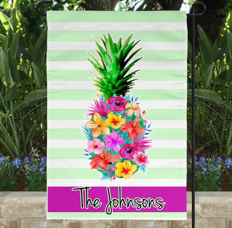 Pineapple | Floral | Custom Yard Flag | Garden Flag | Summer/Spring