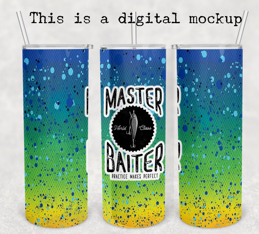 Master Baiter | Fishing Lure  | 20oz skinny tumbler | Fish Tumbler