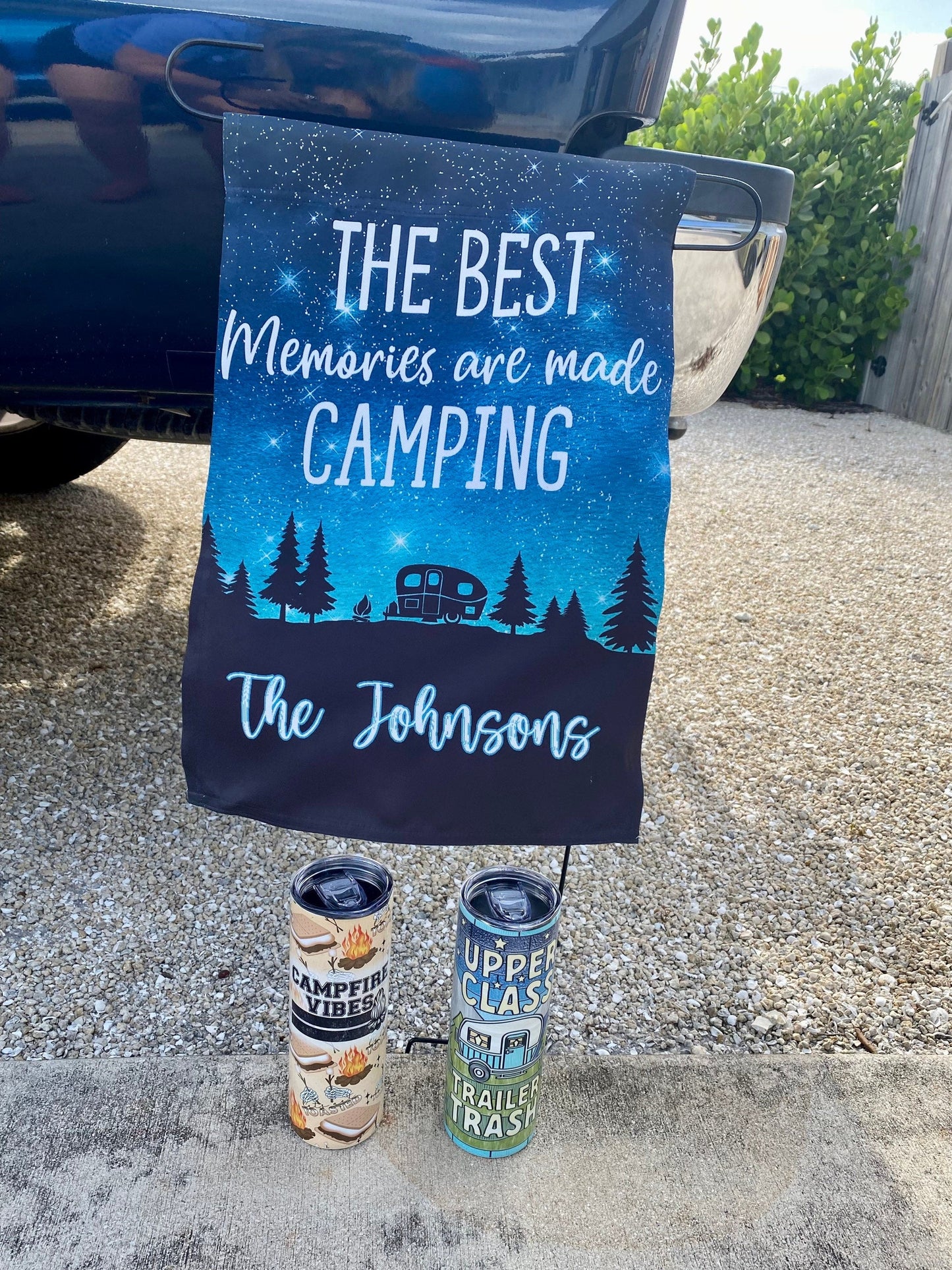 The Best Memories Are Made Camping | Campsite Flag | Family Last Name | Garden Flag