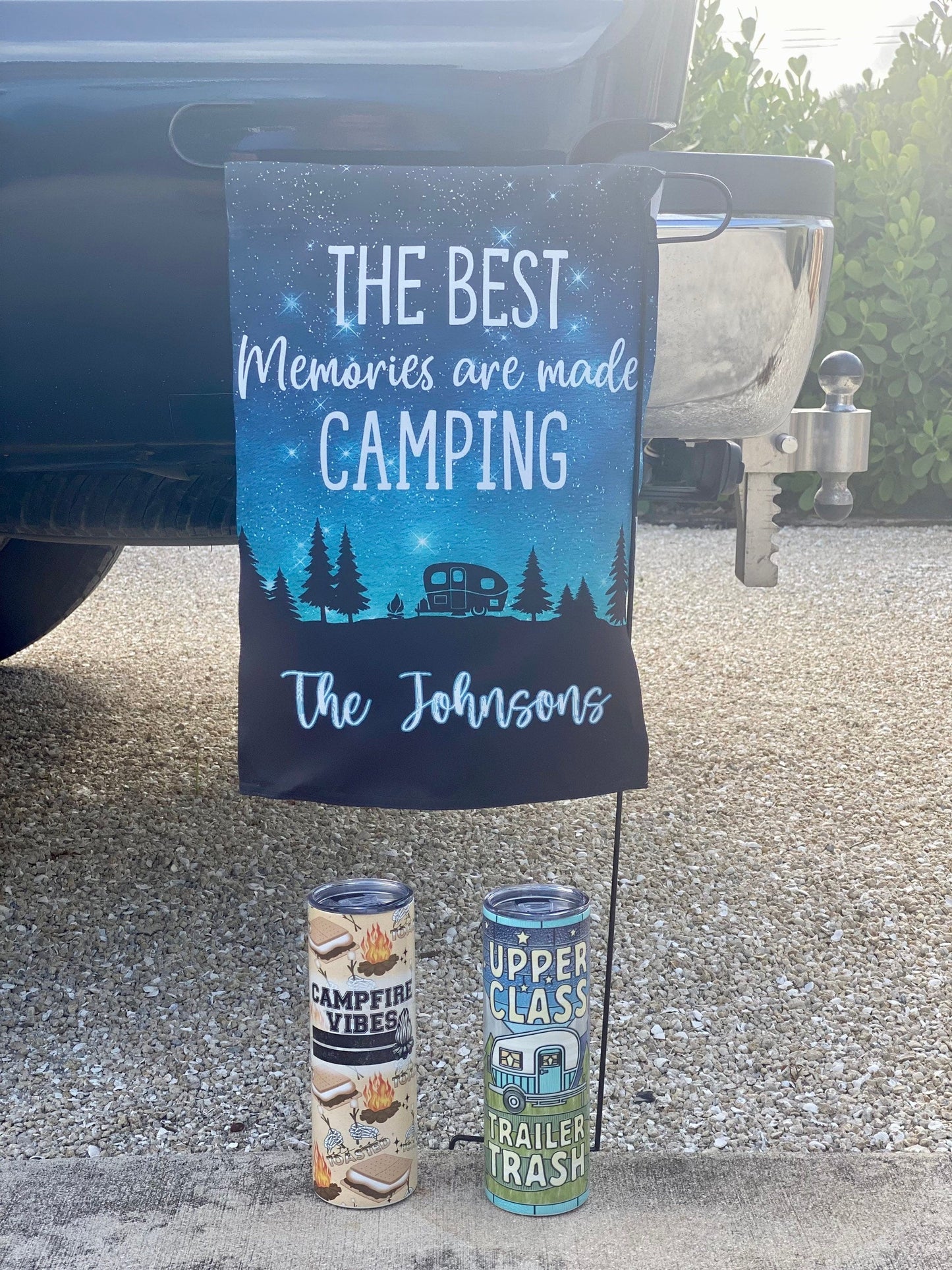 The Best Memories Are Made Camping | Campsite Flag | Family Last Name | Garden Flag