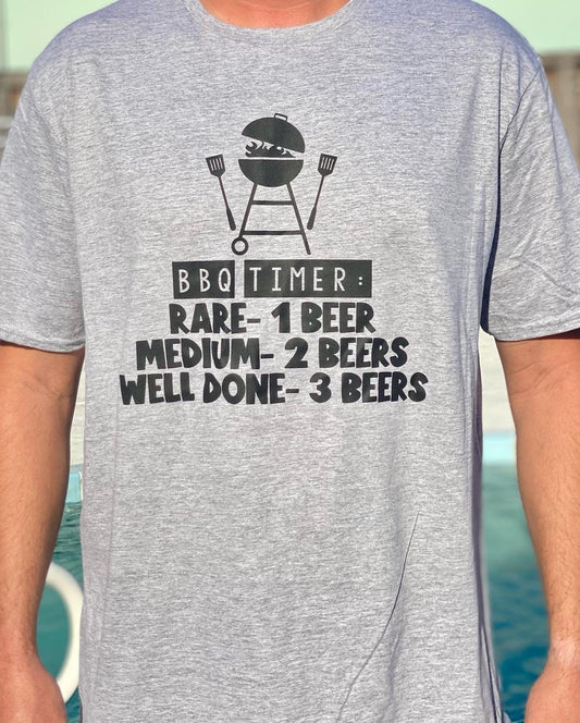 BBQ Timer | Beer Shirt | Unisex T-shirt | Grill T-shirt | Fathers Day Gift | Dad gift