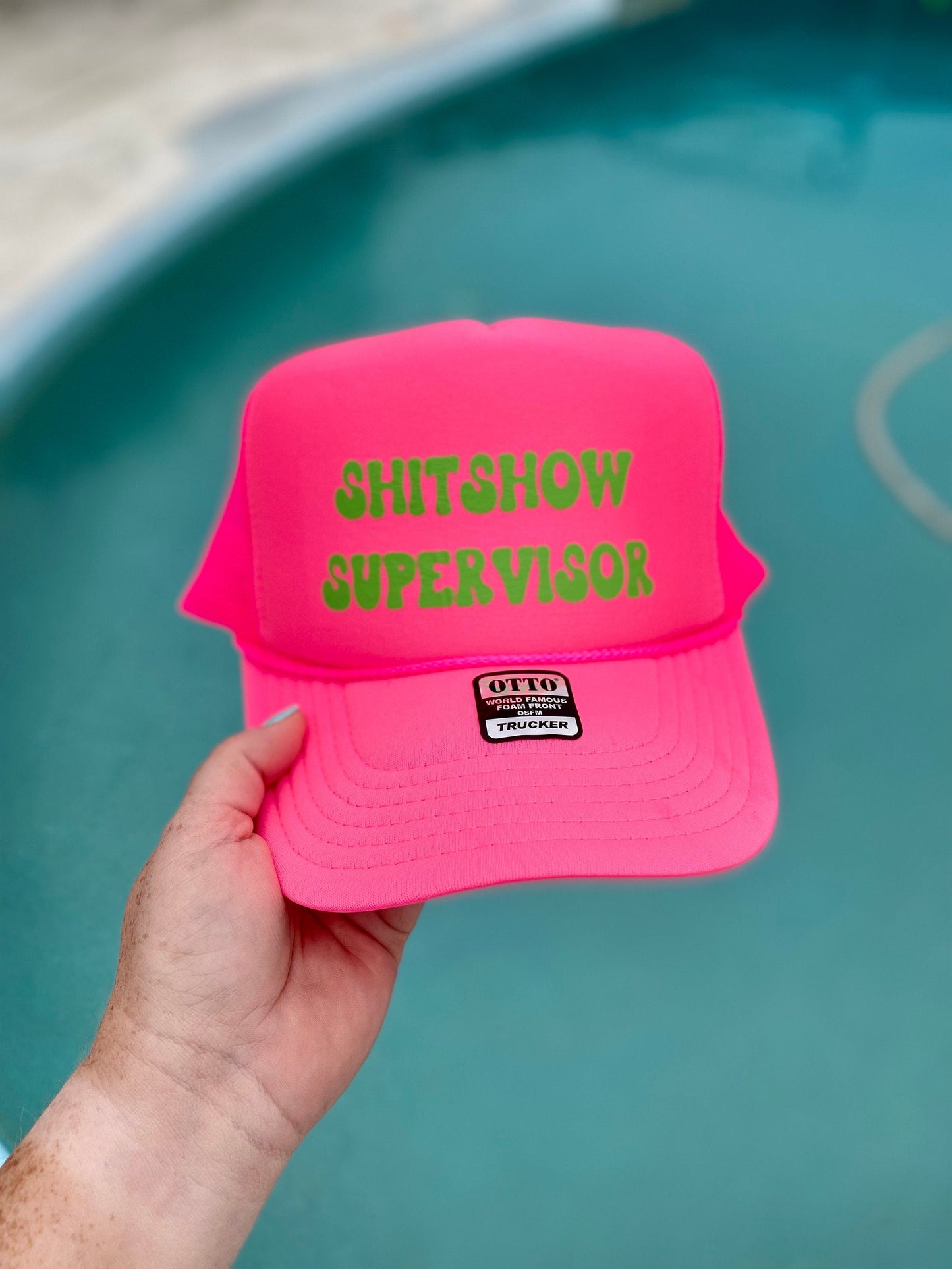 Shitshow Supervisor | Trucker Hat | Neon Pink Hat | Funny Baseball Hat