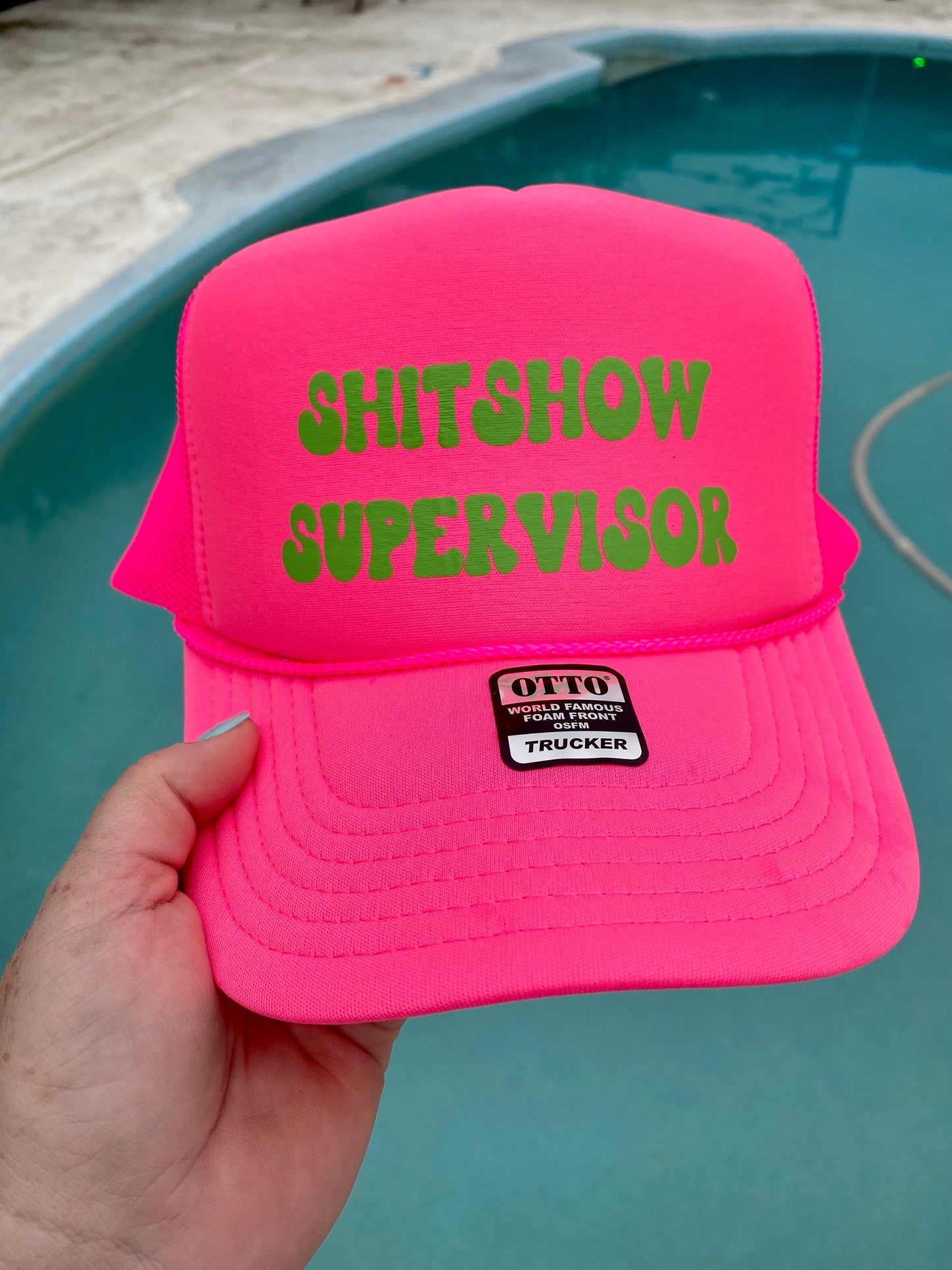 Shitshow Supervisor | Trucker Hat | Neon Pink Hat | Funny Baseball Hat