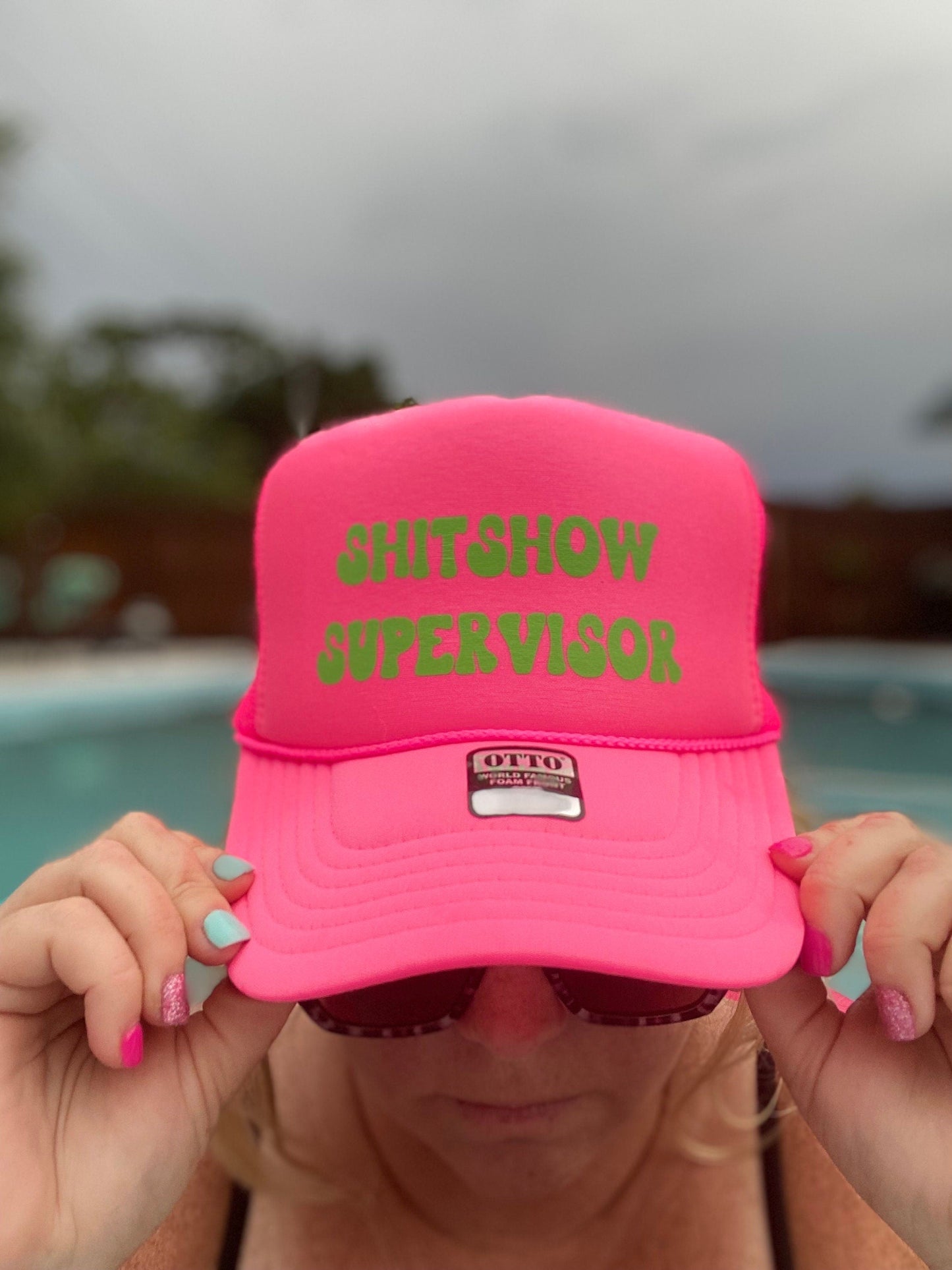 Shitshow Supervisor | Trucker Hat | Neon Pink Hat | Funny Baseball Hat