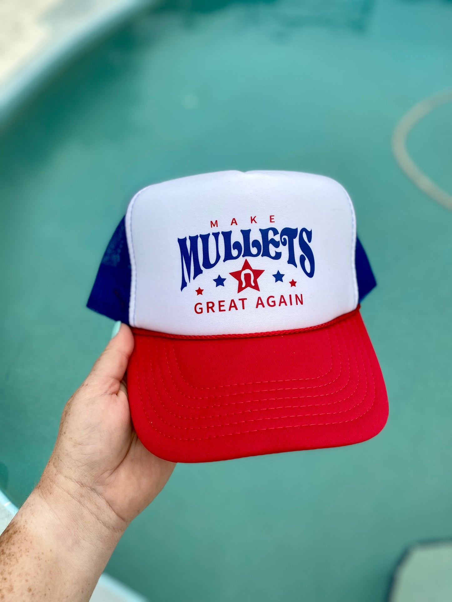 Make Mullets Great Again | Trucker Hat | Red, White & Blue | Unisex Hat