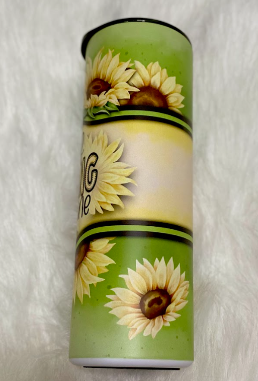 Ray Of Fucking Sunshine | 20oz skinny tumbler | Sunflower | Drinking Cup